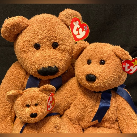 Ty”Fuzz”beanie baby,buddy&large buddy set - Picture 1 of 12